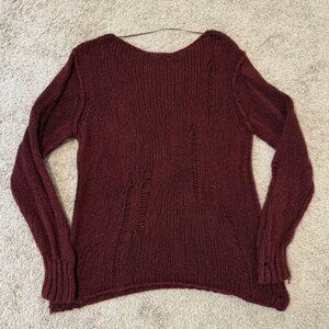 Free People Distressed Baggy Sweater Size Large